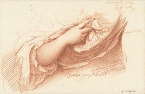 Study of a Right Arm and Hand in a Wide Sleeve by Mattheus Verheyden