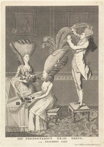 The Preposterous Head Dress, or the Feathered Lady