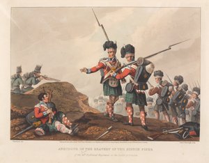 Anecdote of the bravery of the Scotch piper of the 71st Highland Regiment, at the Battle of Vimiero by Matthew Dubourg