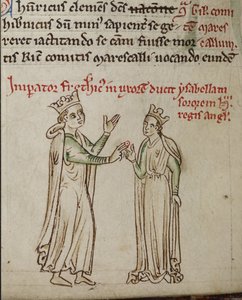 Frederick II and Isabella of England (From the Historia Anglorum, Chronica Majora) by Matthew Paris