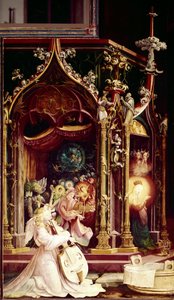 Concert of Angels Musician, in the Nativity (detail) by Matthias (c.1480 1528) Grunewald