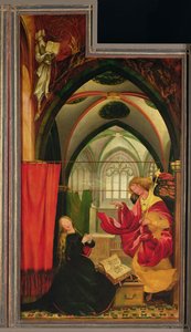 The Annunciation from the Isenheim Altarpiece, Left Hand Wing, c.1512-16