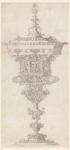 Standing Cup with Cover (from Novum opus cratero graphicum) by Matthias Zündt