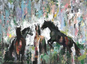 Expressive Wild Horses by Matthys Moss