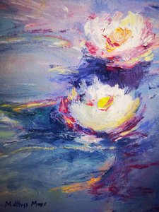 Vibrant Water Lilies by Matthys Moss