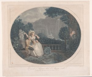 Garden with Sleeping Man and Watching Man by Mauclerc