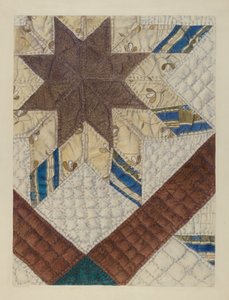Double Star Patchwork Quilt, c. 1939