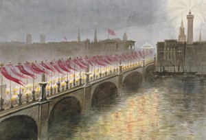 View of London Bridge on the Night of the Arrival of the Princess Alexandra of Denmark