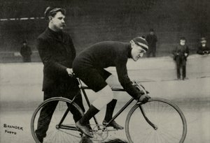 Portrait of American cyclist Frank Kramer