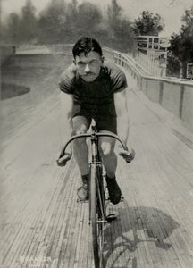 Portrait of the French cyclist Francois Poulain