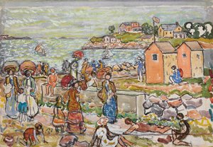 Bathers and Strollers, c.1919 by Maurice Brazil Prendergast
