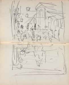 Italian Sketchbook: Bridge with Figures by Maurice Brazil Prendergast