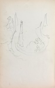 Italian Sketchbook: Gondola Page 35, 1898-1899 by Maurice Brazil Prendergast