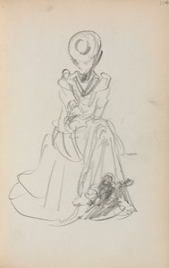 Italian Sketchbook: Seated Woman, Page 114, 1898-1899 by Maurice Brazil Prendergast