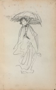 Italian Sketchbook: Standing Woman with Parasol, 1898-1899