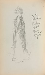 Italian Sketchbook: Standing Woman with Shawl (page 53) by Maurice Brazil Prendergast