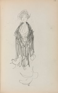 Italian Sketchbook: Standing Woman with Shawl Page 54