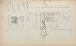Italian Sketchbook: Street Scene with a Girl