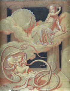 Hercules Child Killing the Snakes Sent by Hera to Kill Him in His Cradle by Maurice De Vaines