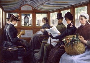 Passengers in a Bus in Paris