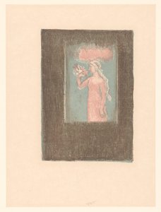 Young Girl with Flowers by a Window