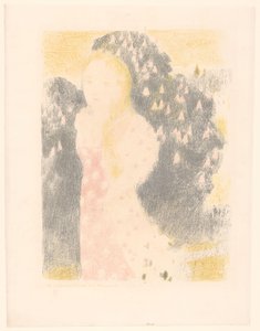 Girl in Front of a Flowering Shrub