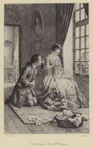 Jean-Jacques Rousseau at the house of Madame Basile by Maurice Leloir