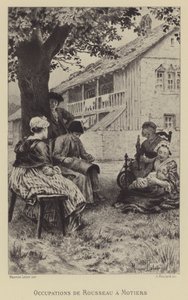 Occupations of Rousseau in Motiers by Maurice Leloir