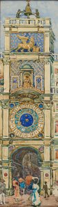 Clock Tower, Saint Mark’s Square, Venice by Maurice Prendergast