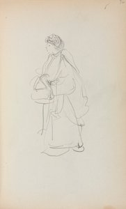 Italian Sketchbook: Standing Woman Holding a Satchel (page 56)