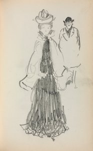 Italian Sketchbook: Standing Woman and Man (page 125) by Maurice Prendergast