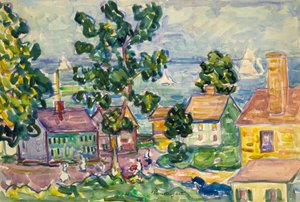 New England Coastal Village by Maurice Prendergast