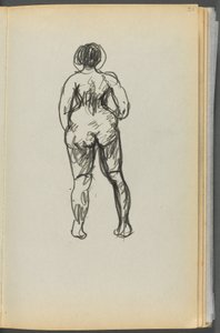Sketchbook: The Granite Shore Hotel, Rockport, Female Nude Seen from the Back (page 031)