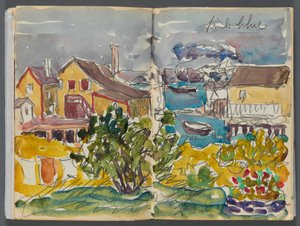 Sketchbook- The Granite Shore Hotel, Rockport: Houses on the Harbor