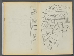 Sketchbook- The Granite Shore Hotel, Rockport, page 174 & 175: Houses