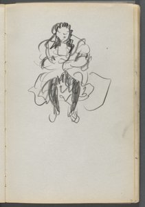 Sketchbook, The Dells, No. 127, page 071: Seated Figure by Maurice Prendergast