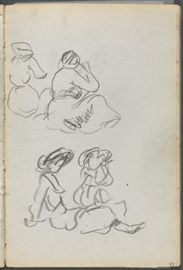 Sketchbook, The Dells, No. 127, page 093: Seated Figures by Maurice Prendergast
