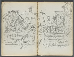 Sketchbook, The Dells, No. 127, page 094 & 95: Village Street