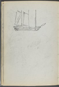 Sketchbook, The Dells, No. 127, page 106: Sailboat by Maurice Prendergast