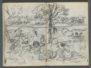 Sketchbook, The Dells: Figure in a Landscape