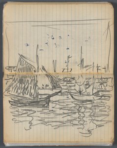 Sketchbook: View of Sailboats by Maurice Prendergast