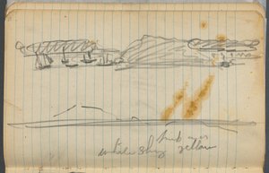 Sketchbook, page 132: Marine View with color notations by Maurice Prendergast