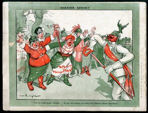Illustration of Maurice Radiguet in Mode in Germany, ca. 1915 - Last Effort - War of 14-18, Germany Prussia, Fashion, Triplice - William II by Maurice Radiguet