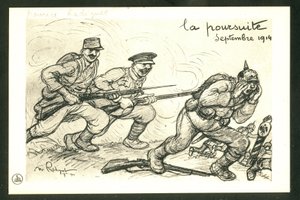 Postcard, Satirical in B & W by Maurice Radiguet