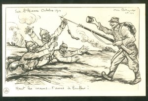 Postcard, Satirical in B & W by Maurice Radiguet