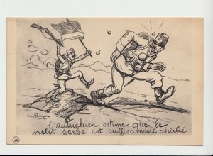 Postcard, Satirical in Black & White by Maurice Radiguet