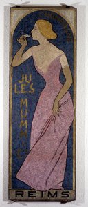 Advertising poster for champagne Mumm, by Realier-Dumas