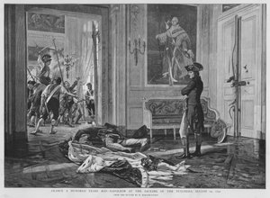 Napoleon at the sacking of the Palais des Tuileries, Paris, French Revolution