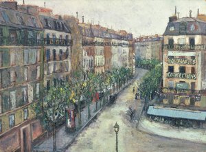 Rue Custine in Montmartre by Maurice Utrillo