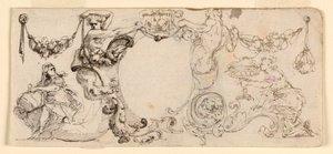 Design for Frieze Decoration, with Alternative Suggestions by Mauro Antonio Tesi